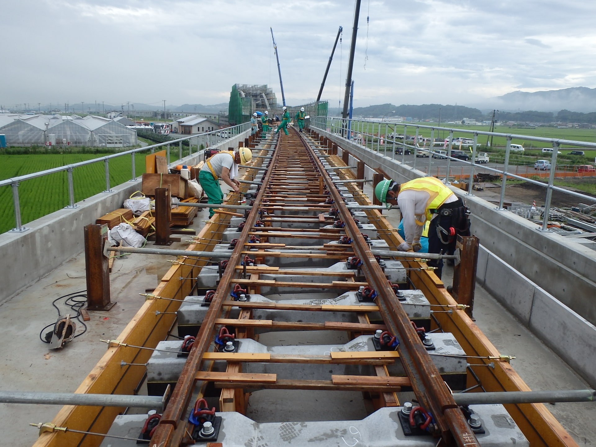2014年 野蒜高架橋軌道工事